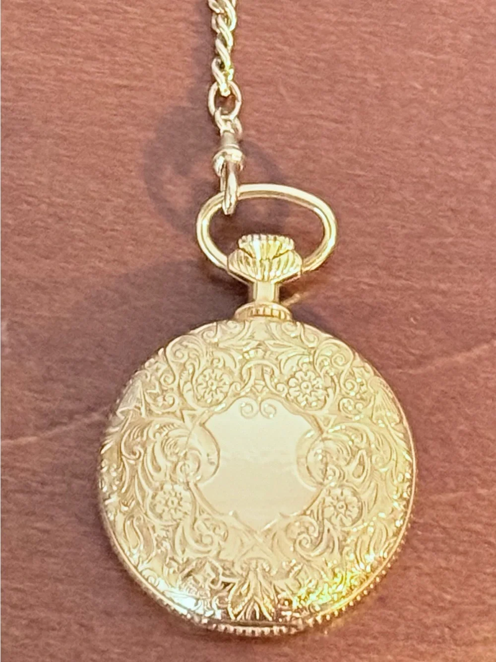 Vintage Colibri Gold  Pocket Watch with Chain and Gold Filled Knife